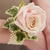 Soft Pink Rose Wrist Corsage