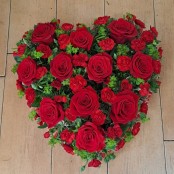 Red Rose & Carnation Heart